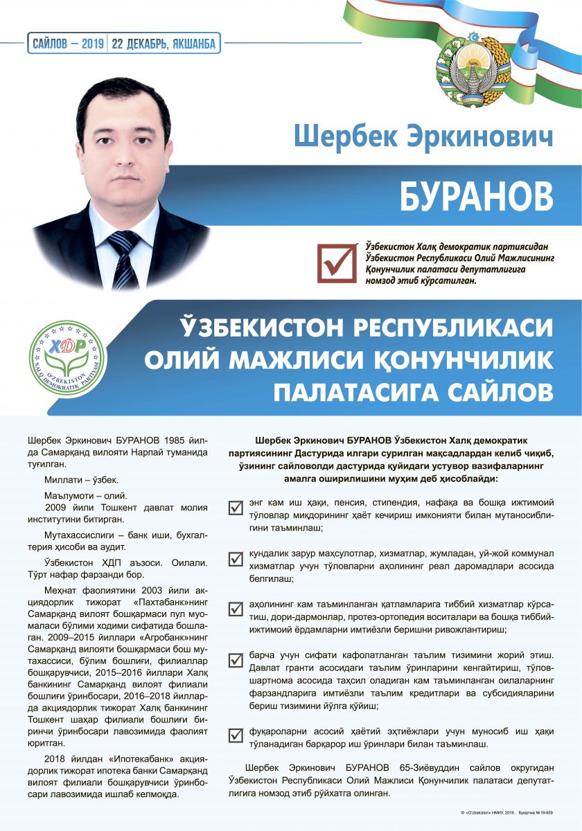 Буранов Шербек Эркинови