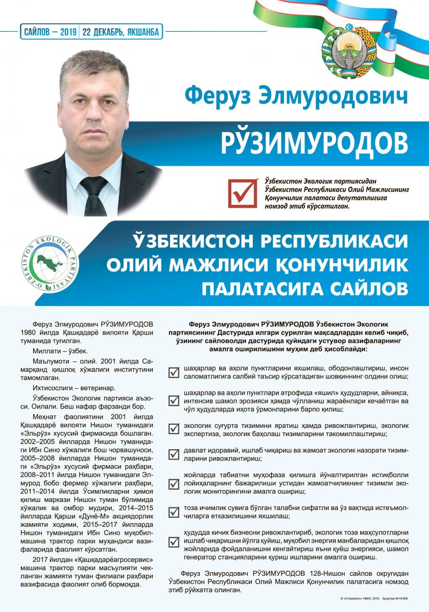 Рўзимуродов Феруз Элмуродович