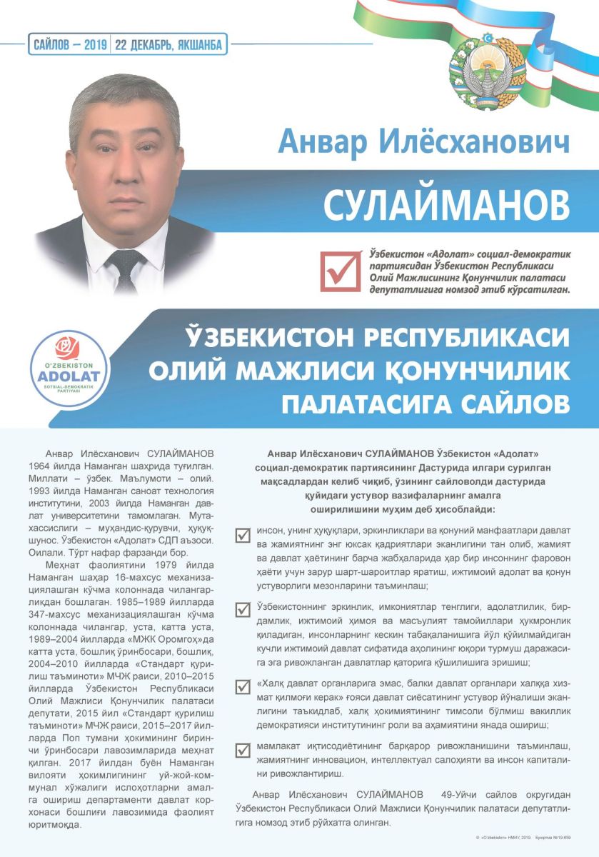 Сулайманов Анвар Илёсхонович