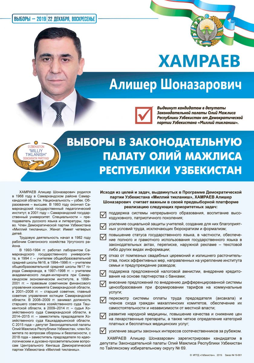 Хамраев Алишер Шоназарович