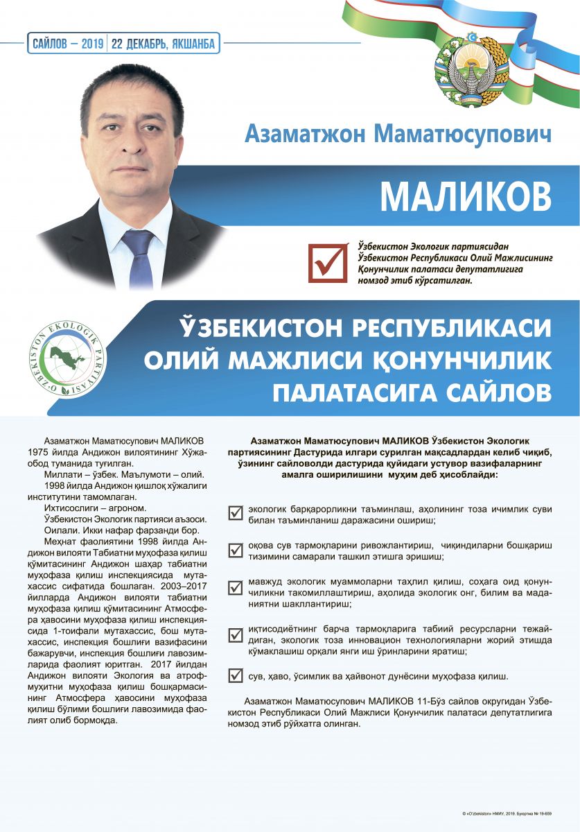 Маликов Азаматжон Маматюсупович