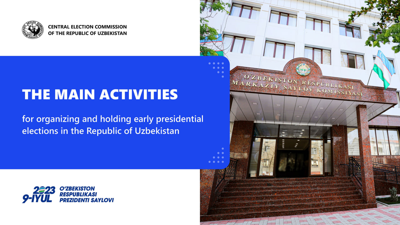 The main activities for organizing and holding early presidential elections in the Republic of Uzbekistan