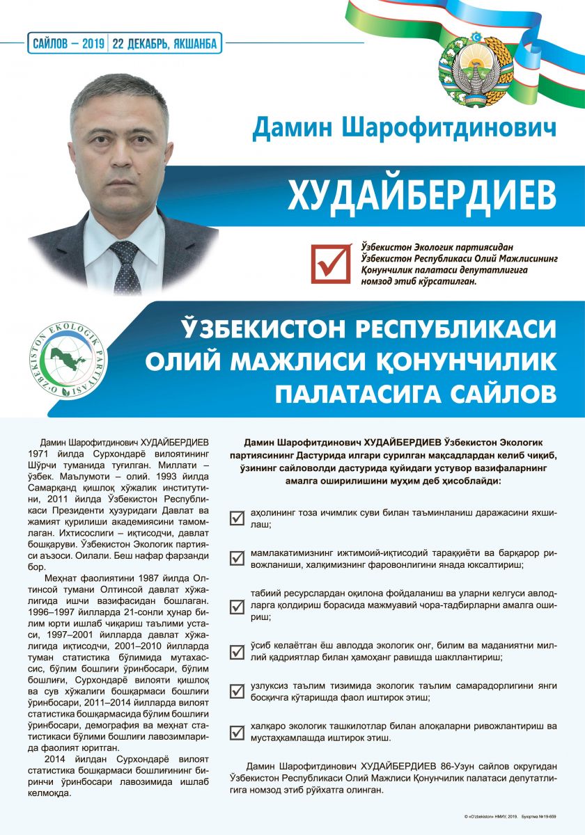 Худайбердиев Дамин Шарофитдинович