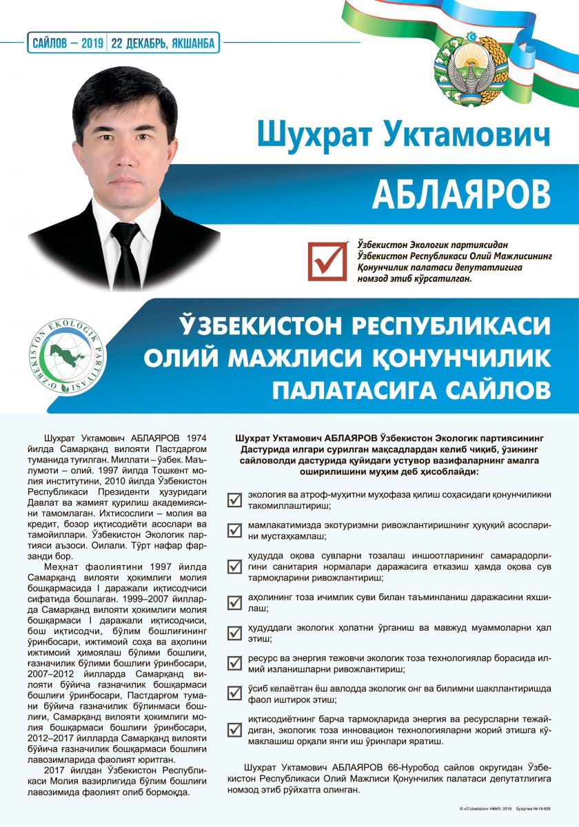 Аблаяров Шухрат Уктамович