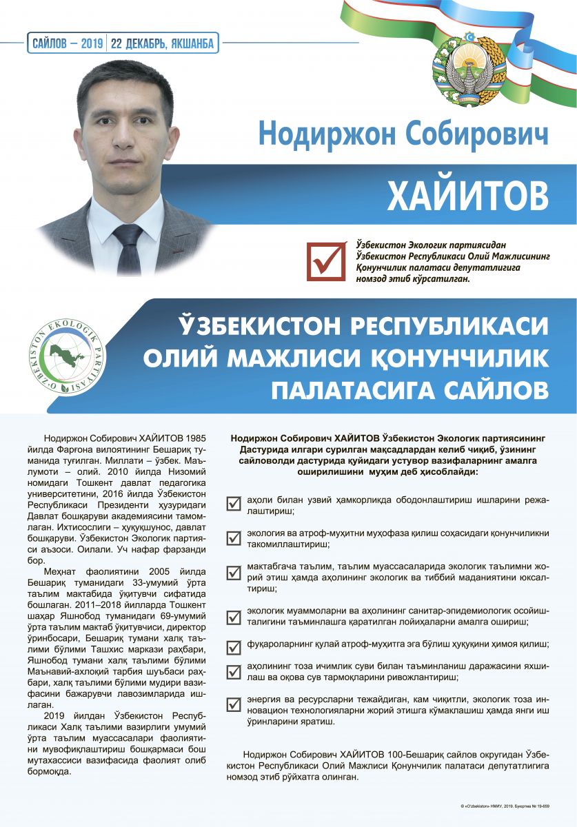 Хайитов Нодиржон Собирович