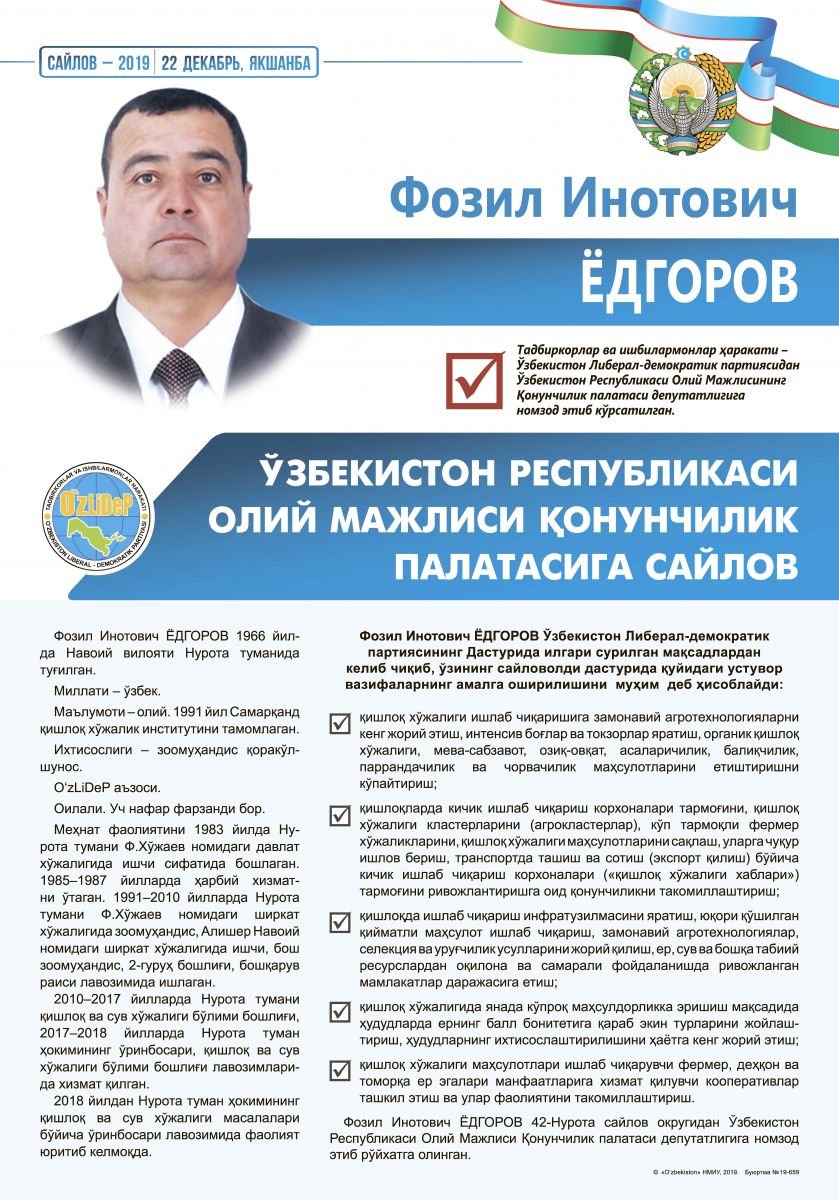 Ёдгоров Фозил Инотович