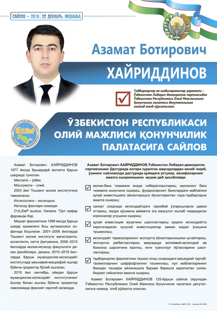 Хайриддинов Азамат Ботирович