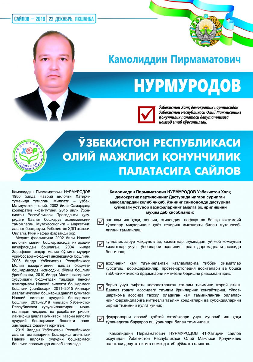 Нурмуродов Камолиддин Пирмаматович