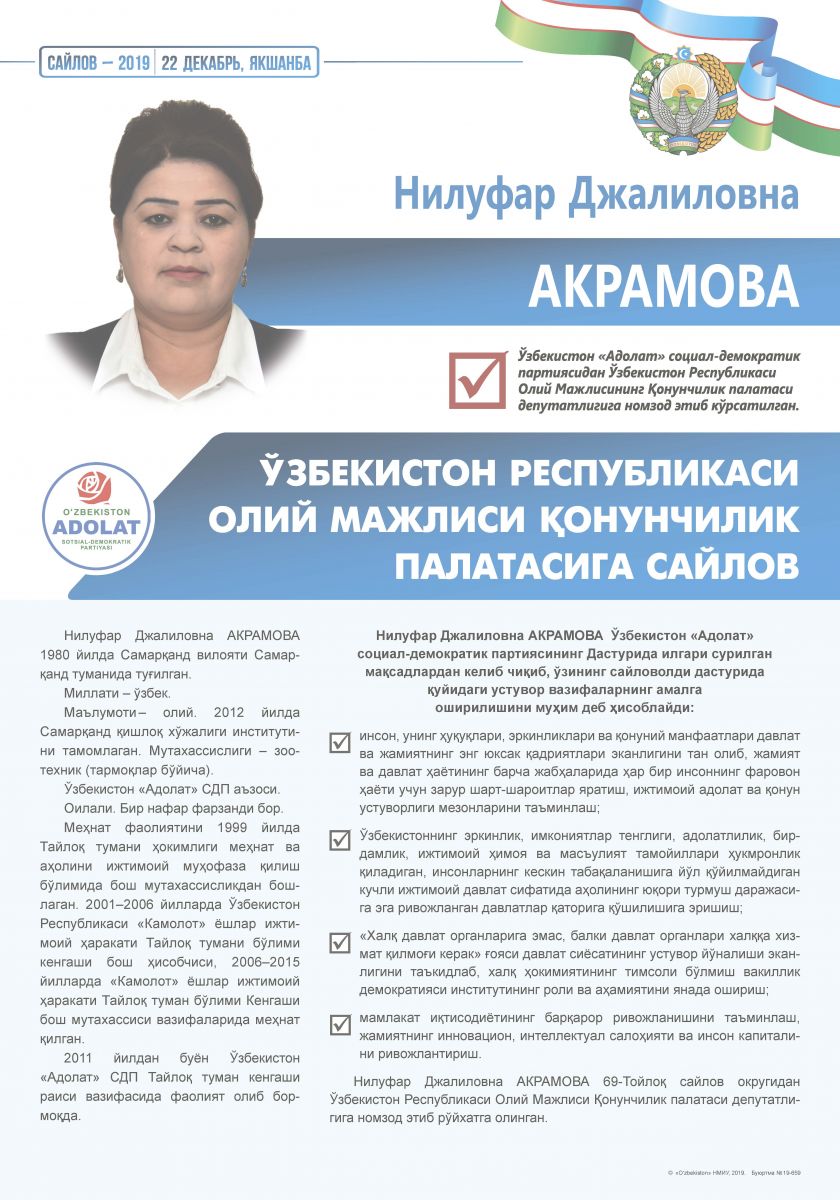 Акрамова Нилуфар Джалиловна