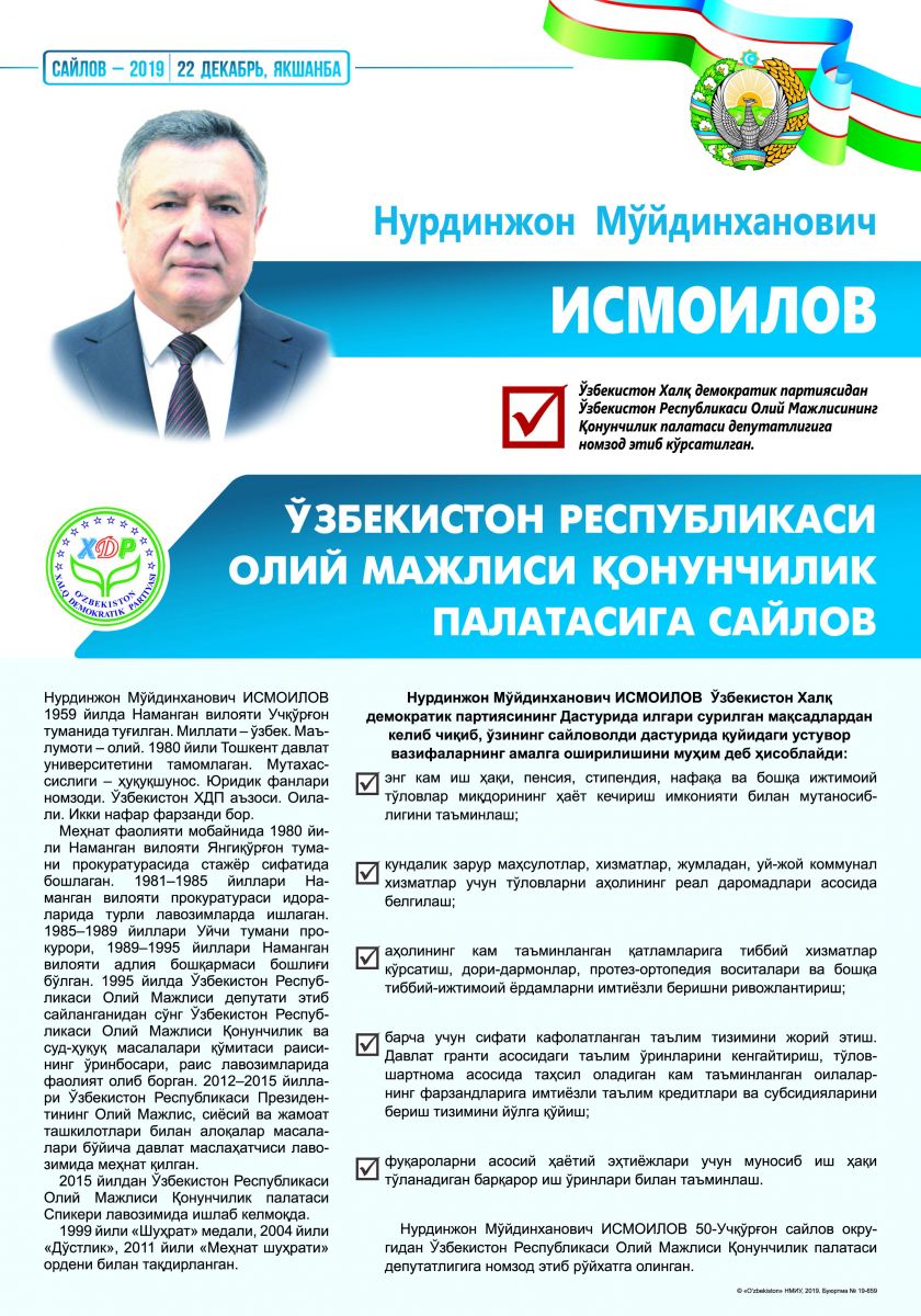 Исмоилов Нурдинжон Мўйдинханович